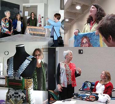 Iowa SDA members visiting the Iowa State University textile studios and during meet-and-greet